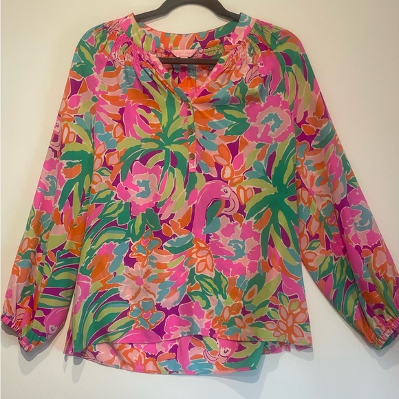 Lilly Pulitzer Elsa Silk Top. Size S - Picture 2 of 5